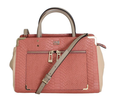 Pink Nude PVC Satchel Bag