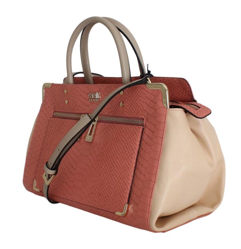 Pink Nude PVC Satchel Bag