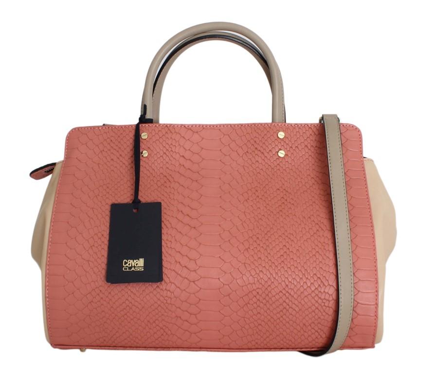 Pink Nude PVC Satchel Bag