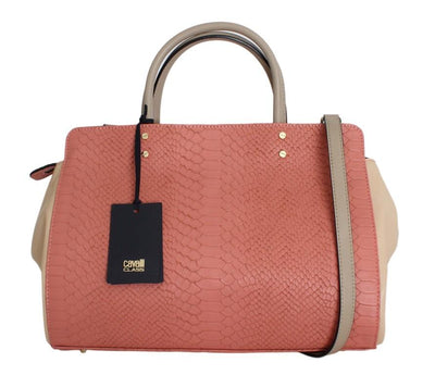 Pink Nude PVC Satchel Bag