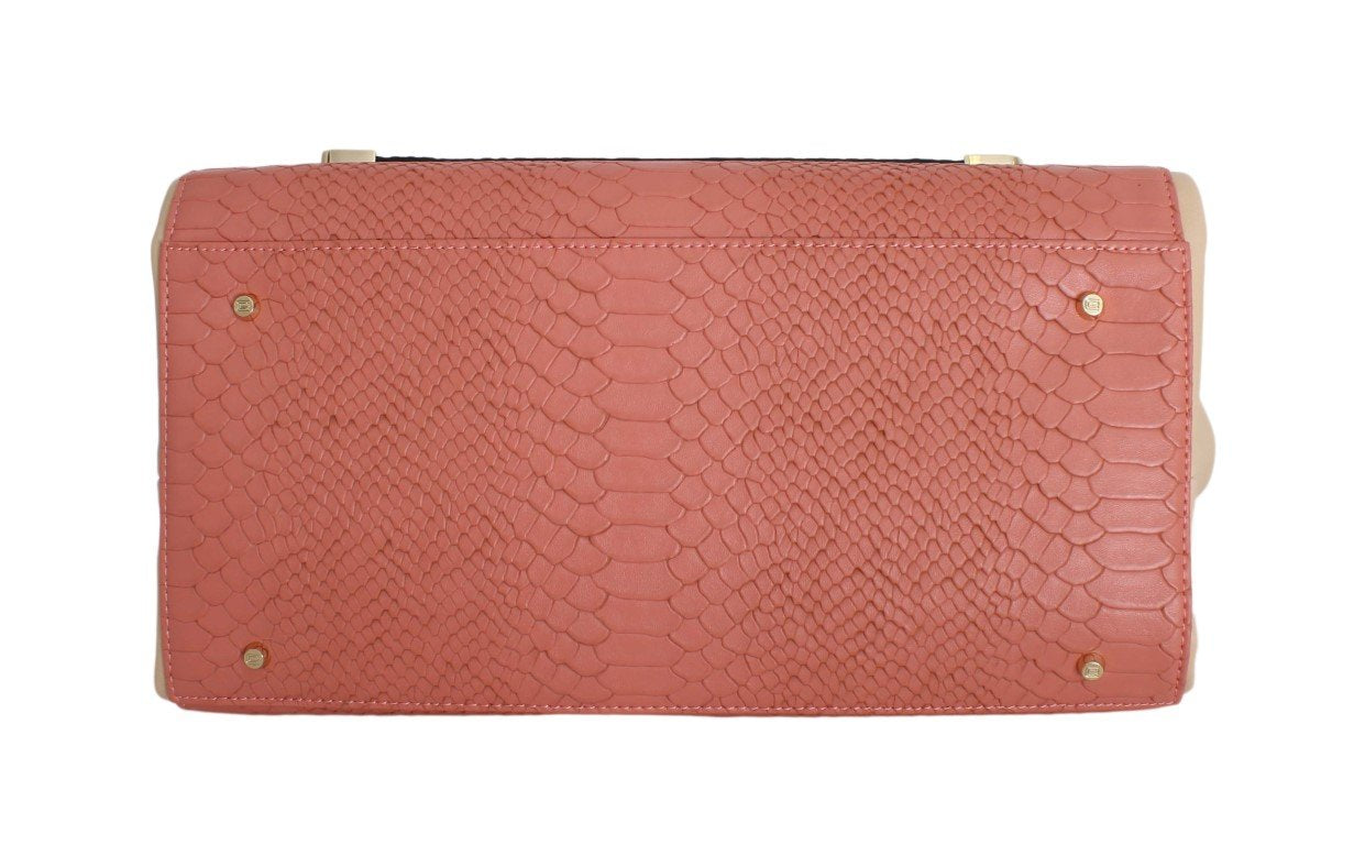 Pink Nude PVC Satchel Bag