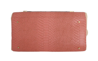 Pink Nude PVC Satchel Bag