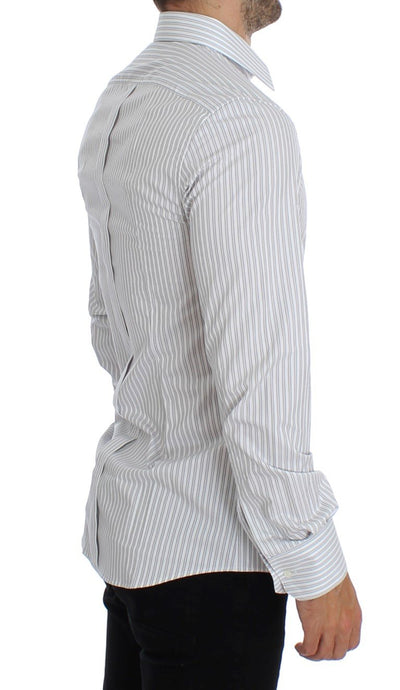 White GOLD Slim Fit Striped Dress Shirt
