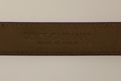 Pink Leather Logo Charm Belt