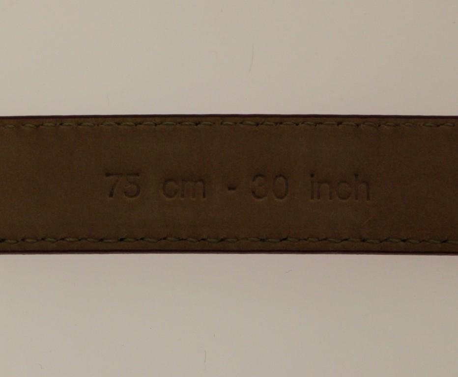 Pink Leather Logo Charm Belt