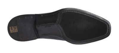 Black Leather Wingtip Oxford Shoes