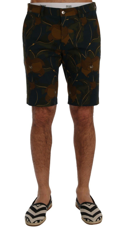Multicolor Floral Cotton Stretch Shorts