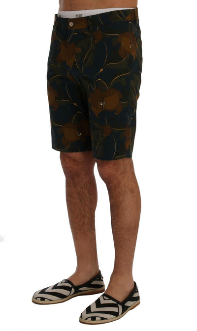 Multicolor Floral Cotton Stretch Shorts