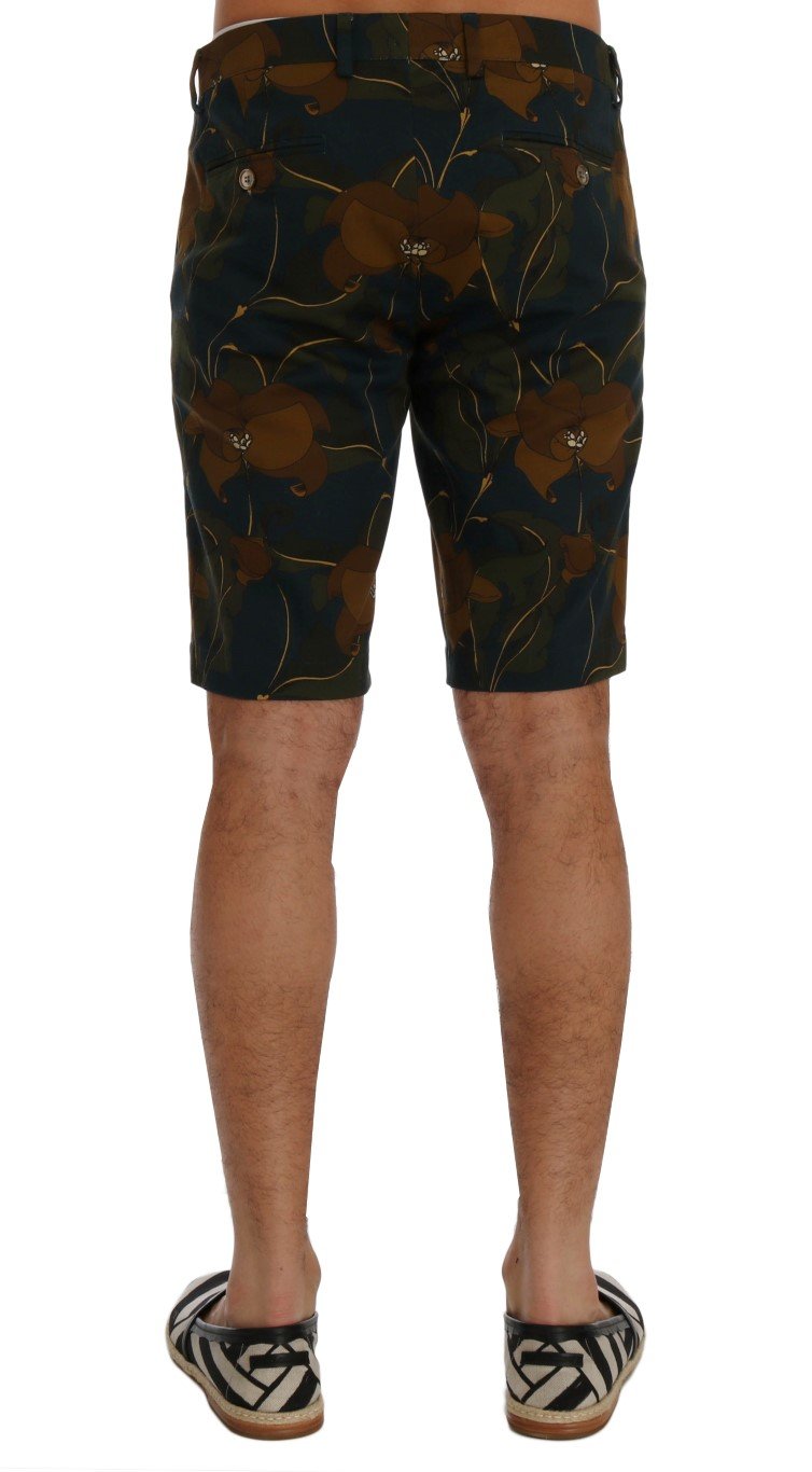 Multicolor Floral Cotton Stretch Shorts