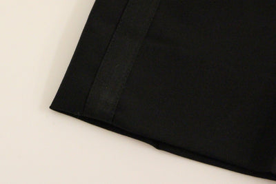 Black Virgin Wool Regular Fit Dress Pants