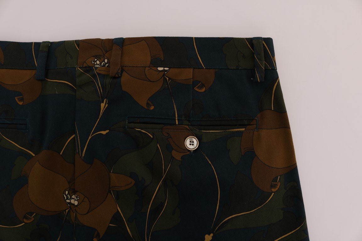 Multicolor Floral Cotton Stretch Shorts