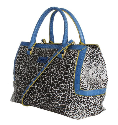 Blue PVC Shoulder Satchel Bag