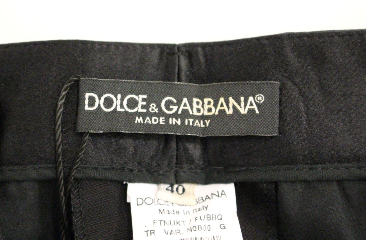 Black Virgin Wool Regular Fit Dress Pants