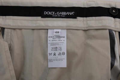 Black White Striped Cotton Pants