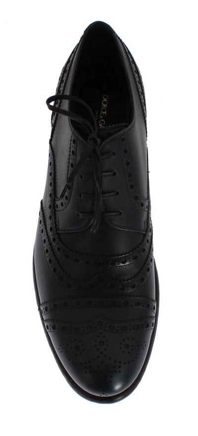Blue Navy Leather Wingtip Shoes