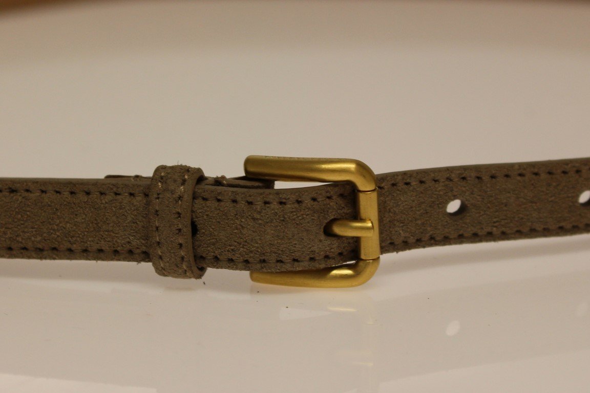Beige Leather Suede Belt