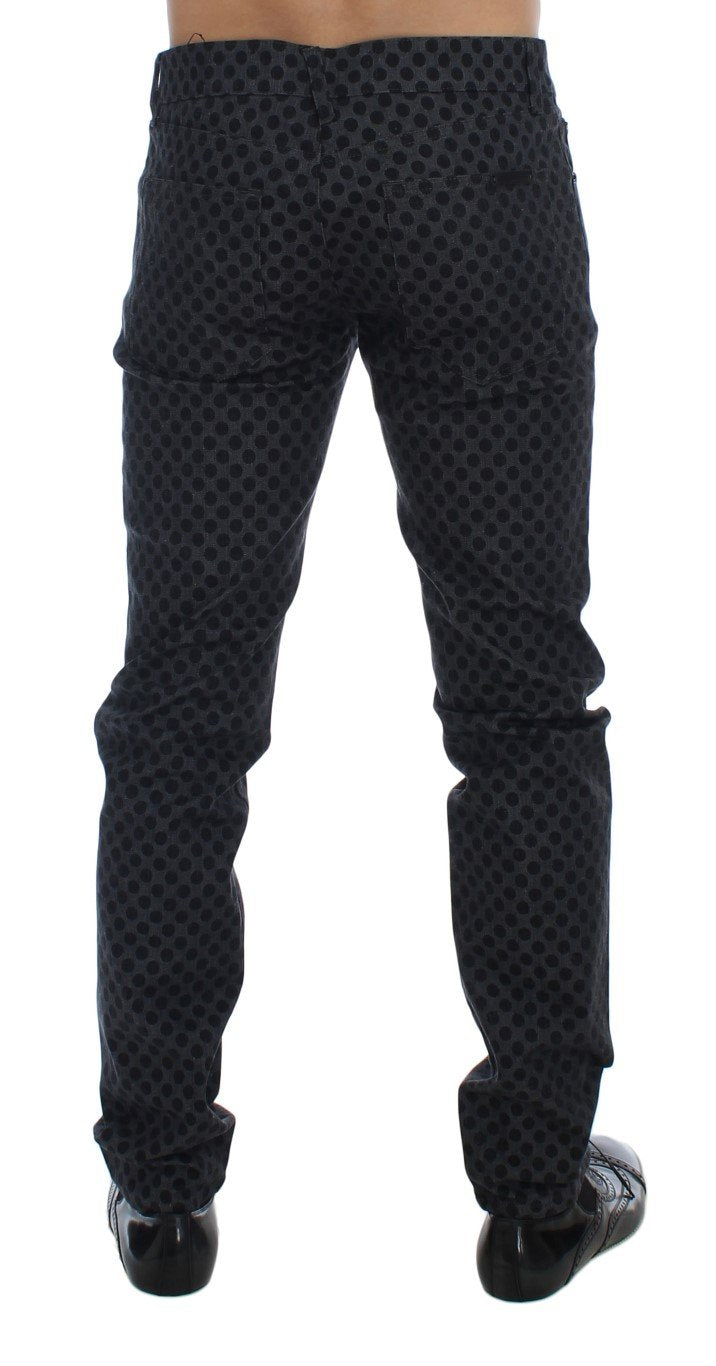 Gray Cotton Stretch 14 Slim Fit Pants Jeans