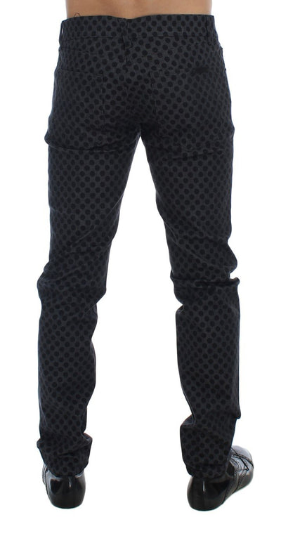 Gray Cotton Stretch 14 Slim Fit Pants Jeans