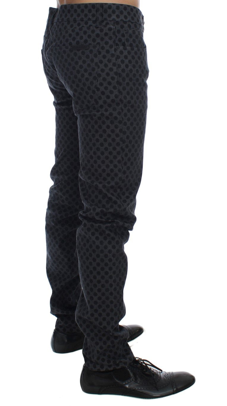 Gray Cotton Stretch 14 Slim Fit Pants Jeans