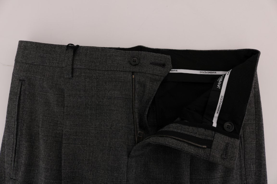 Gray Wool Stretch Pants