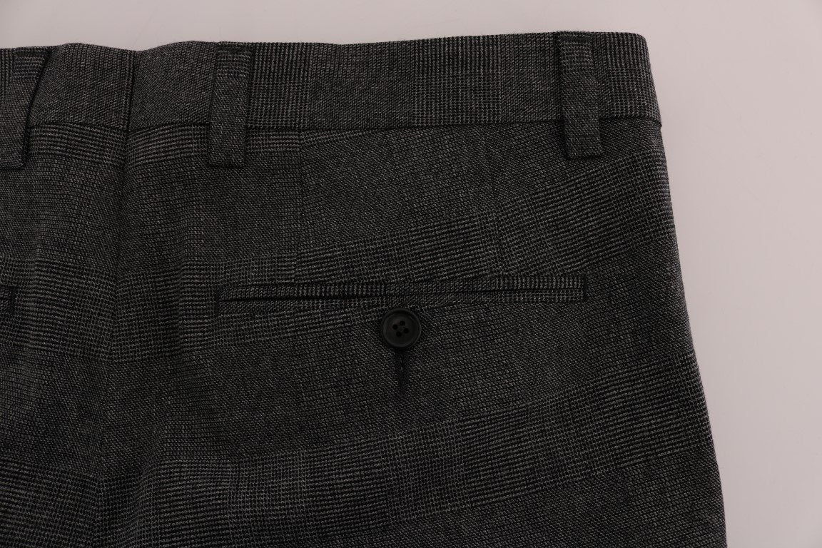 Gray Wool Stretch Pants