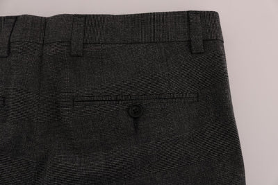 Gray Wool Stretch Pants