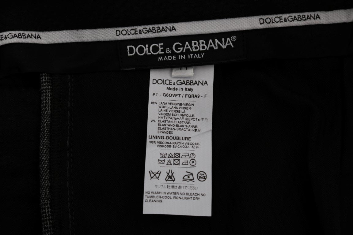 Gray Wool Stretch Pants