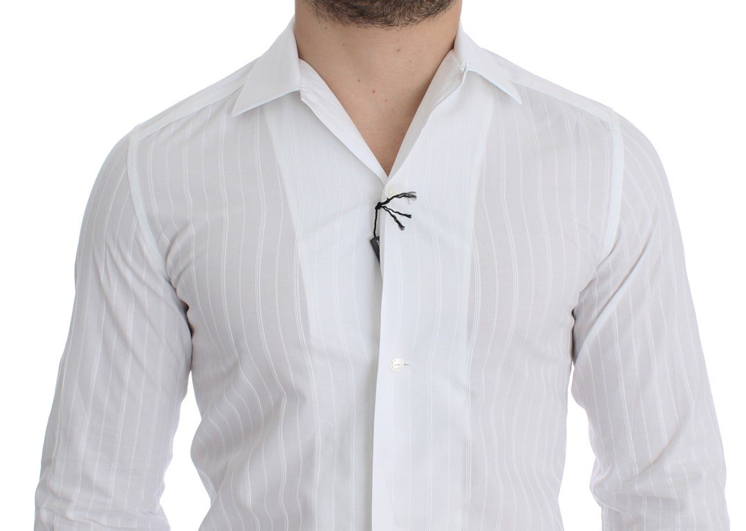 White GOLD Slim Fit Tuxedo Dress Shirt