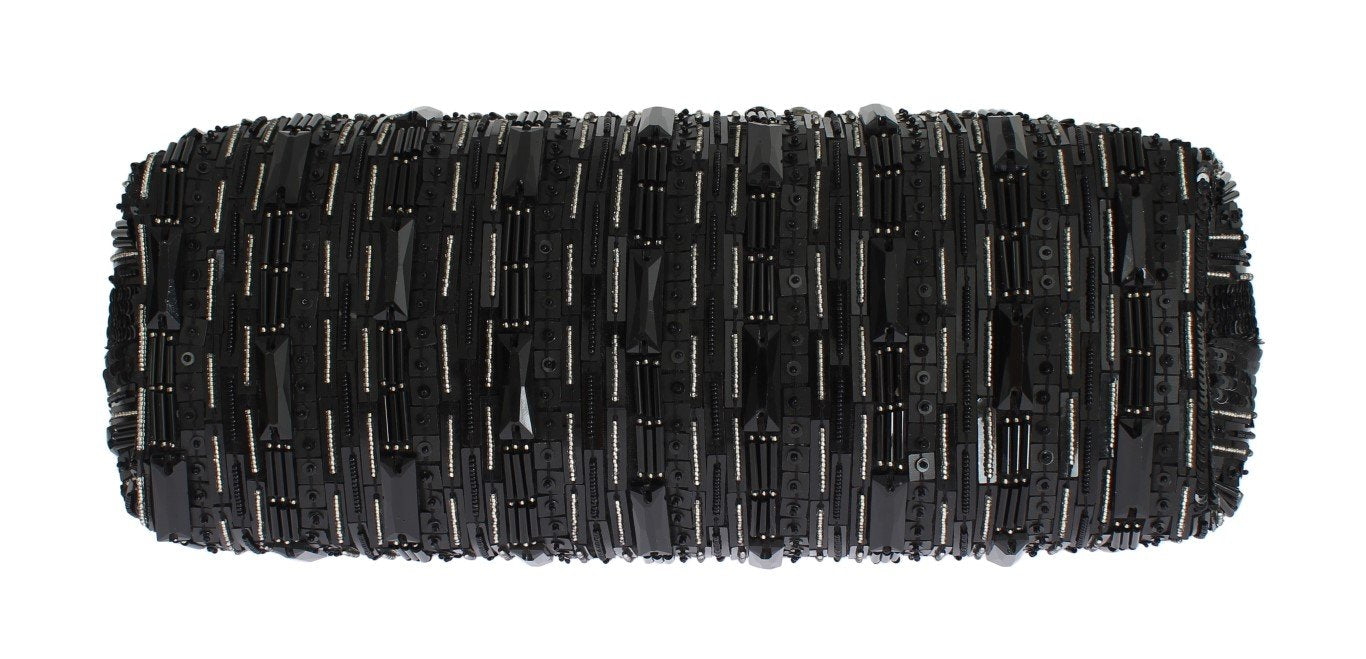 Crystal Embellished Black VANDA Clutch Bag