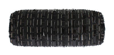 Crystal Embellished Black VANDA Clutch Bag
