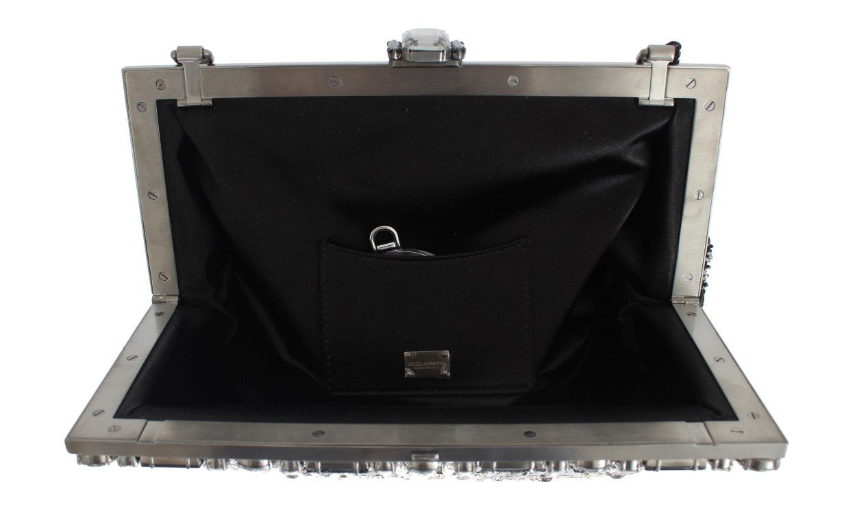 Crystal Embellished Black VANDA Clutch Bag