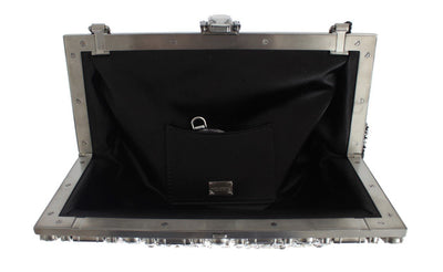 Crystal Embellished Black VANDA Clutch Bag