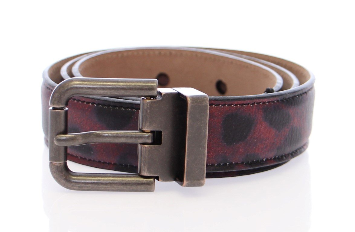 Purple Leather Logo Belt