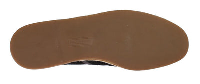 Black Suede Brown Leather Shoes