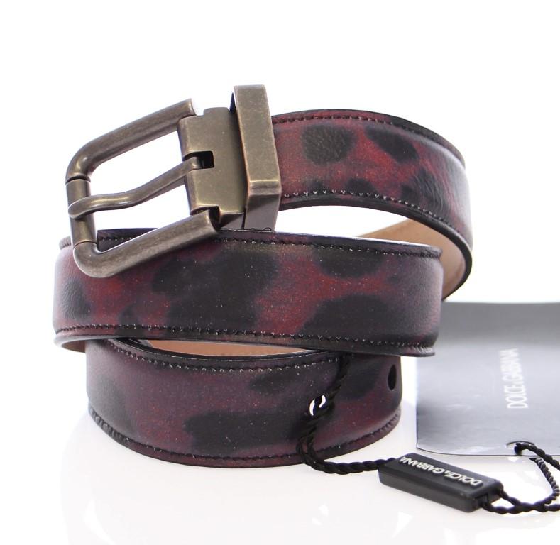 Purple Leather Logo Belt
