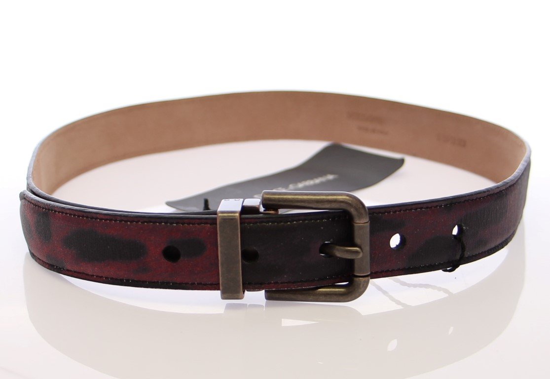 Purple Leather Logo Belt