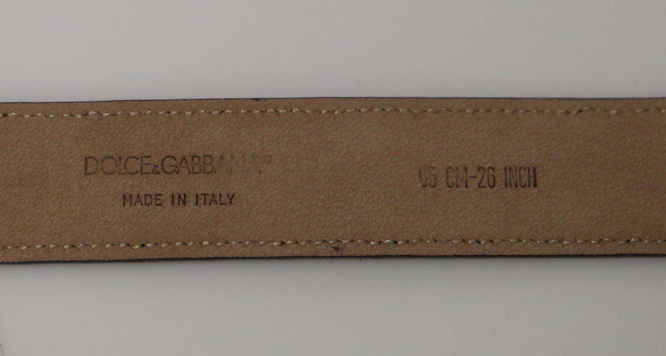 Purple Leather Logo Belt