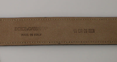Purple Leather Logo Belt