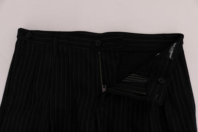 Black Cotton Above Knees Casual Shorts