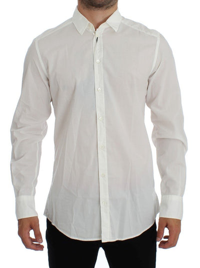 White Slim Fit Cotton Dress Formal Shirt