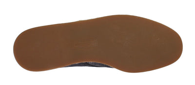 Blue Gray Suede Leather Shoes