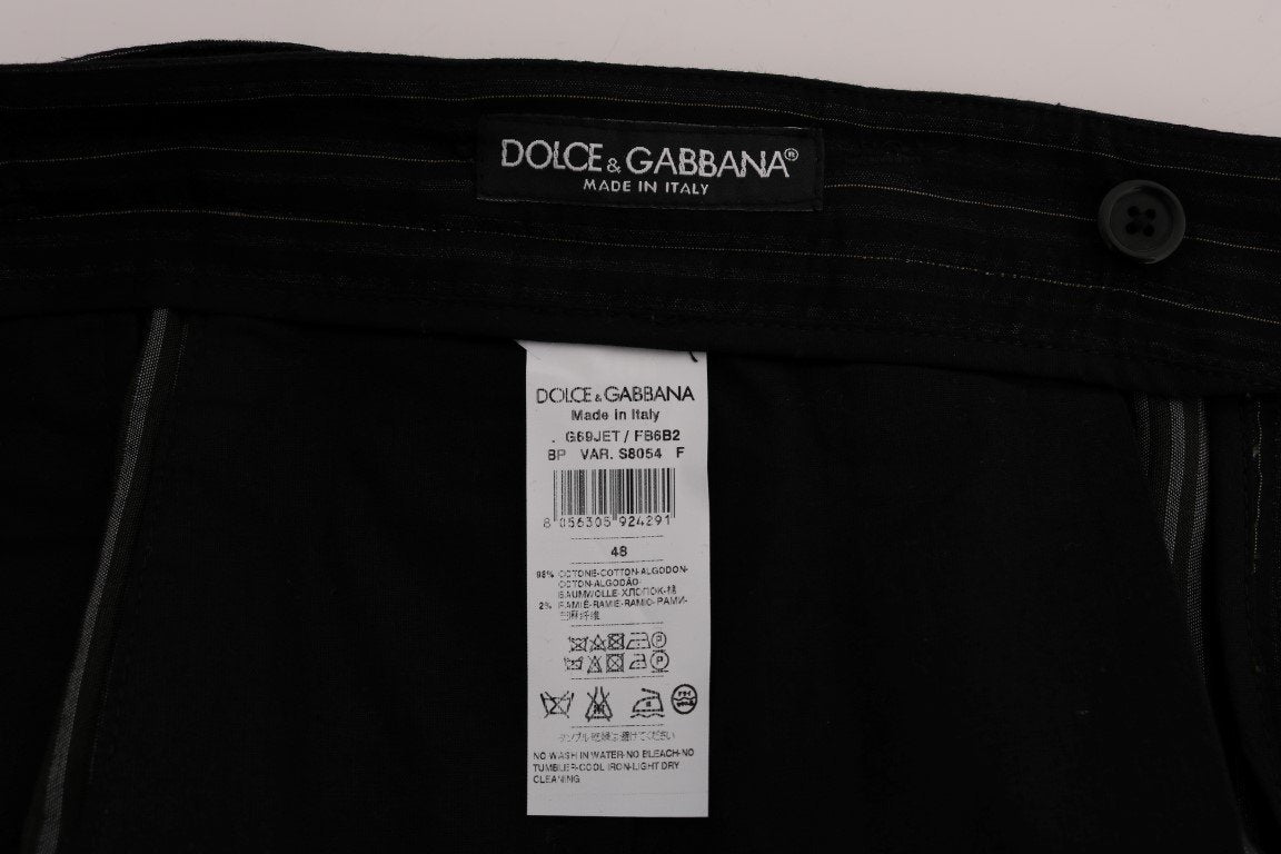 Black Cotton Above Knees Casual Shorts