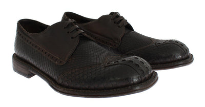 Brown Python Snakeskin Kangaroo Shoes