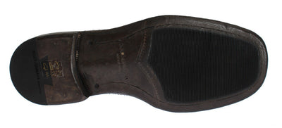 Brown Python Snakeskin Kangaroo Shoes