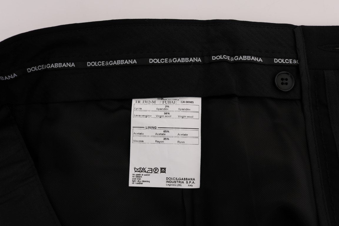 Black Wool Stretch Pants