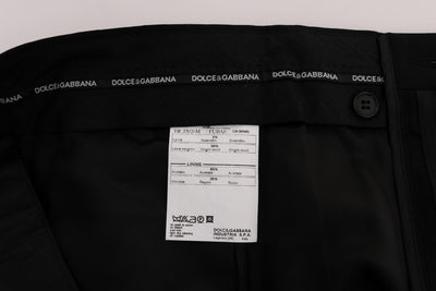 Black Wool Stretch Pants