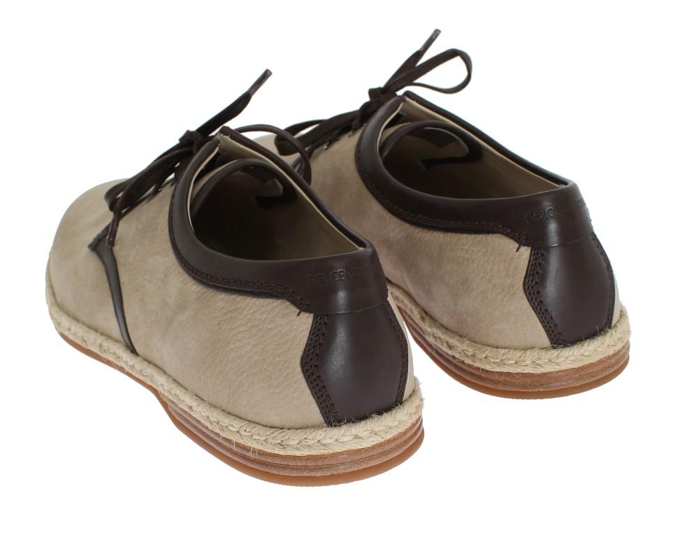 Beige Brown Leather Shoes