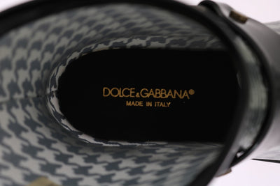Gray Black Print Ankle Rubber Boots