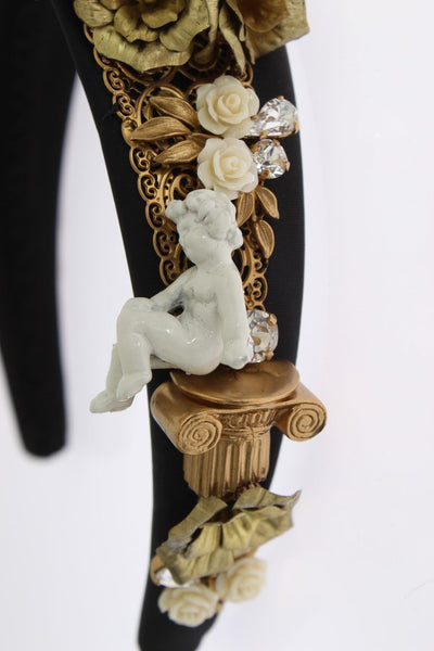 Gold Brass Roses Crystal Sicily ANGEL Tiara Headband
