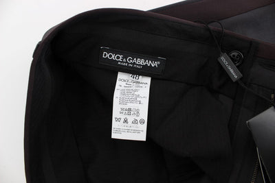 Gray Wool Stretch Slim Fit Dress Pants